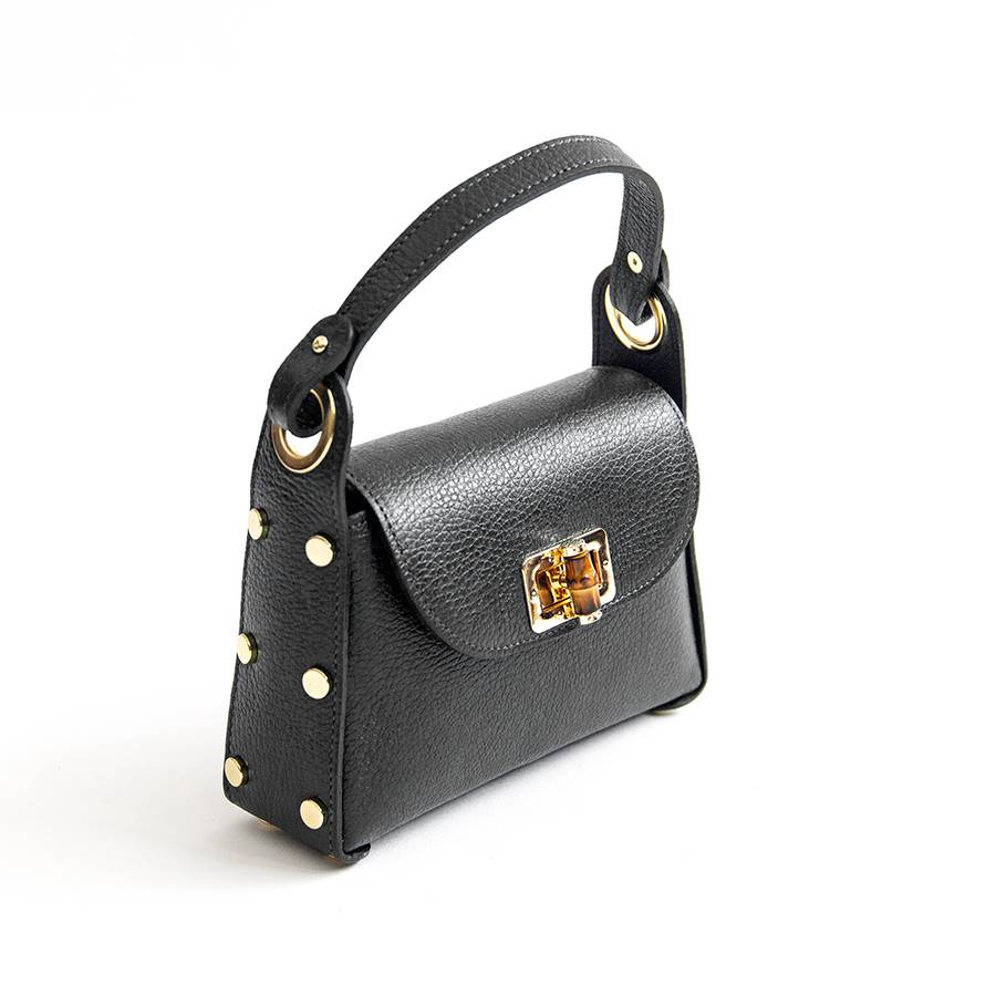 Laura Di Maggio BAMBU’ – Borsetta Con Borchie In Pelle Nera