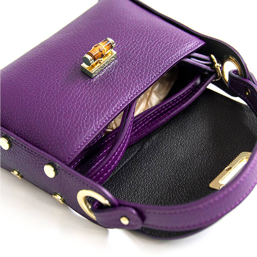 Laura Di Maggio BAMBU’ – Borsetta Con Borchie In Pelle Viola