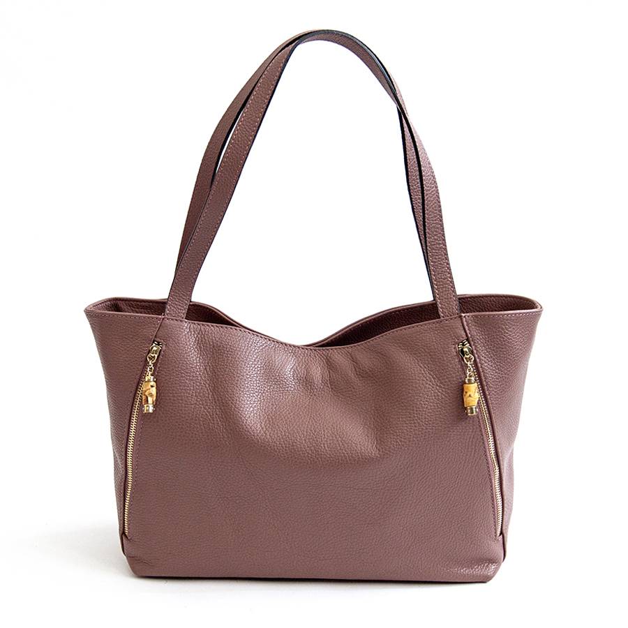 Laura Di Maggio BAMBU’ SHOPPER – Borsa in pelle marsala