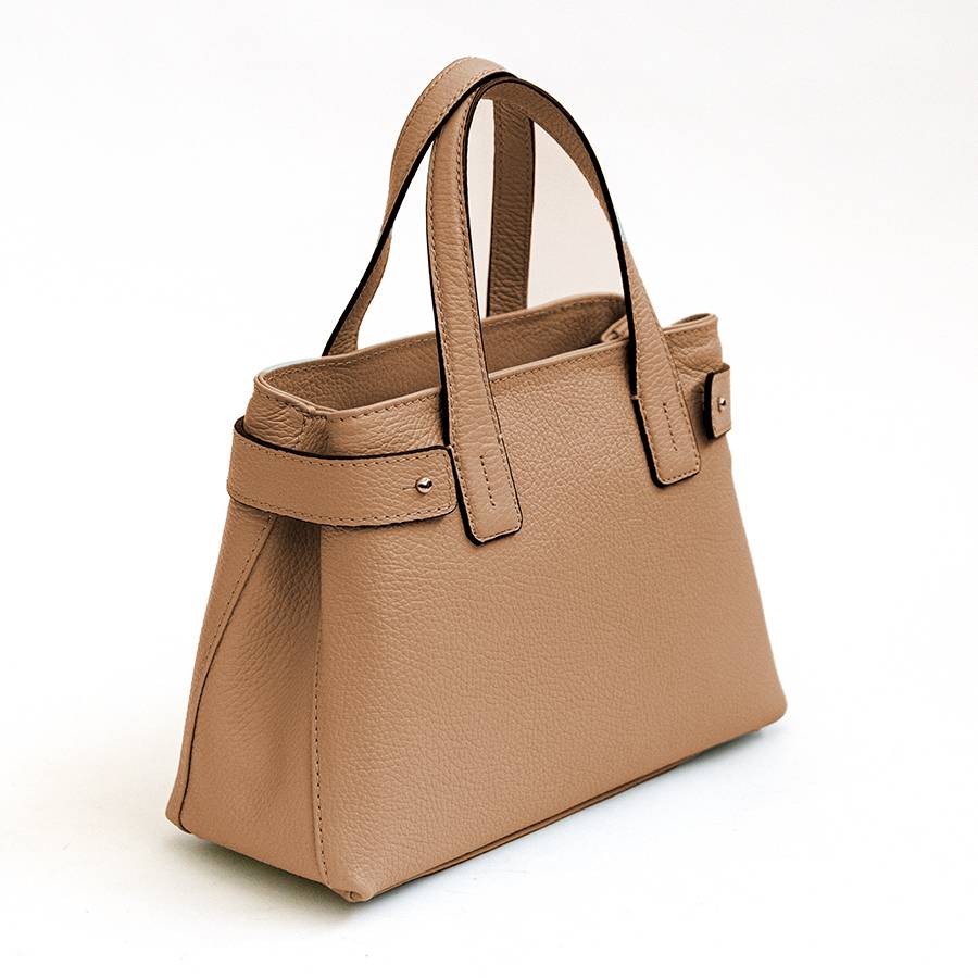 Laura Di Maggio BERRY – Bauletto In Pelle Cuoio Chiaro