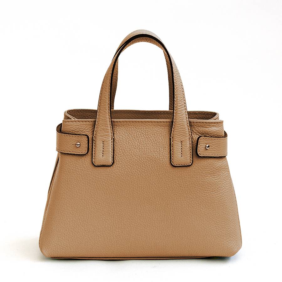 Laura Di Maggio BERRY – Bauletto in pelle cuoio chiaro