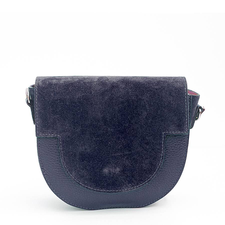 Laura Di Maggio BIJOUX – Postina in pelle dollaro e camoscio blu