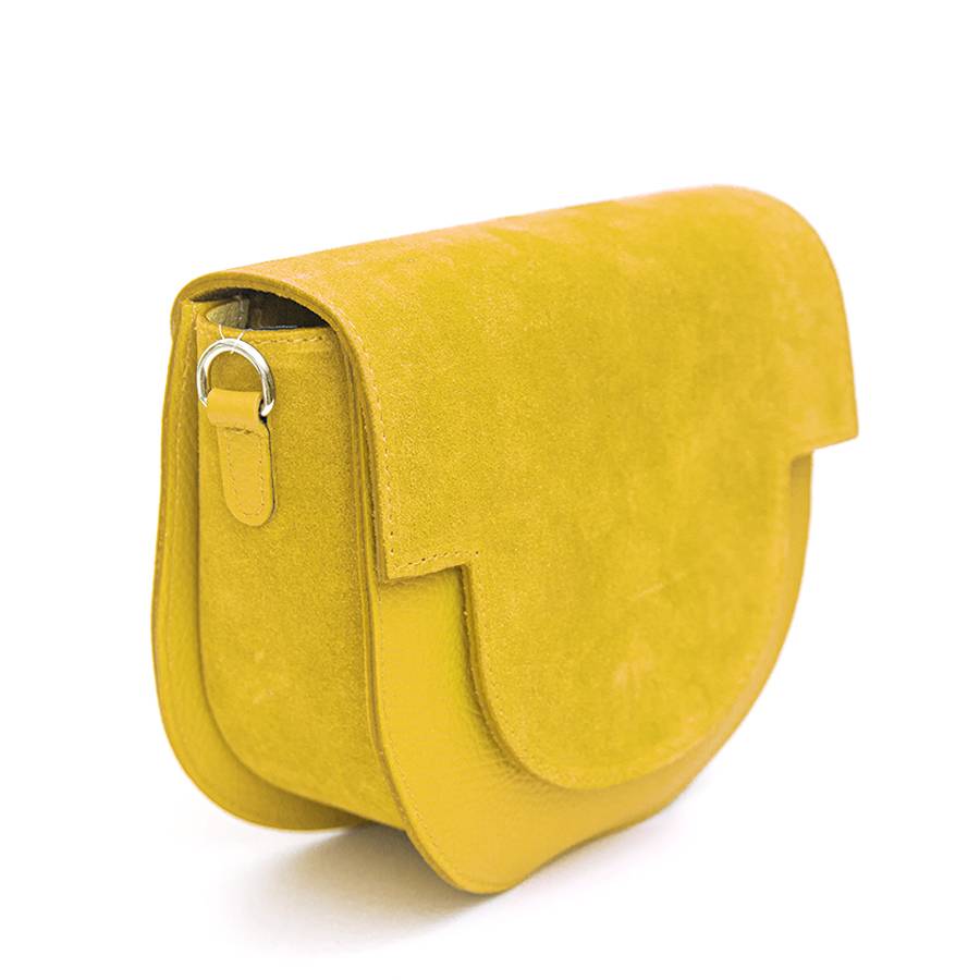 Laura Di Maggio BIJOUX – Postina In Pelle Dollaro E Camoscio Gialla