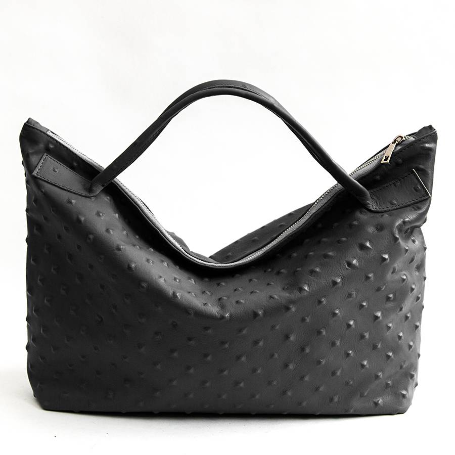 Laura Di Maggio BIKER – borsa in pelle soft stampa chiodo nero