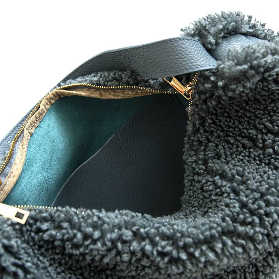 Laura Di Maggio BOUCLE’ – Sacca In Pelle E Pelliccia Ecologica Avio