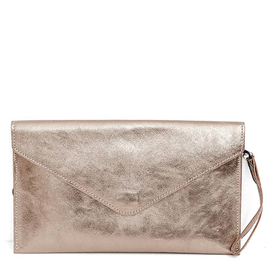 Laura Di Maggio BUSTA – Postina in pelle laminata bronzo