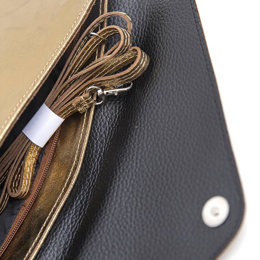 Laura Di Maggio BUSTA – Postina In Pelle Laminata Oro