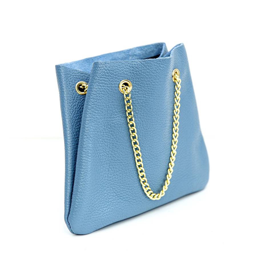 Laura Di Maggio CAMILLE – Mini Bag In Pelle Avio Con Catena Oro