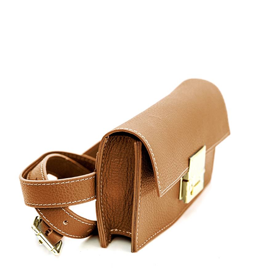 Laura Di Maggio CAROL – Marsupio Cuoio Con Chiusura Oro