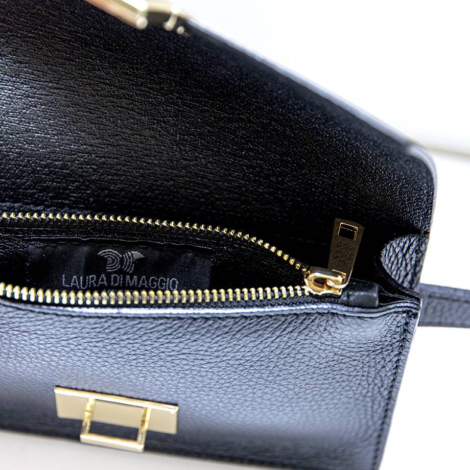 Laura Di Maggio CAROL – Marsupio Nero Con Chiusura Oro