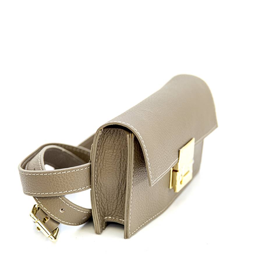 Laura Di Maggio CAROL – Marsupio Taupe Con Chiusura Oro