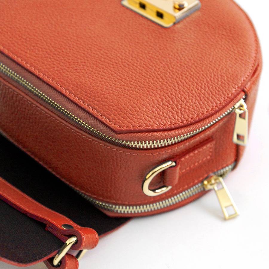 Laura Di Maggio CIRCLE – Borsa Tonda In Pelle Arancio