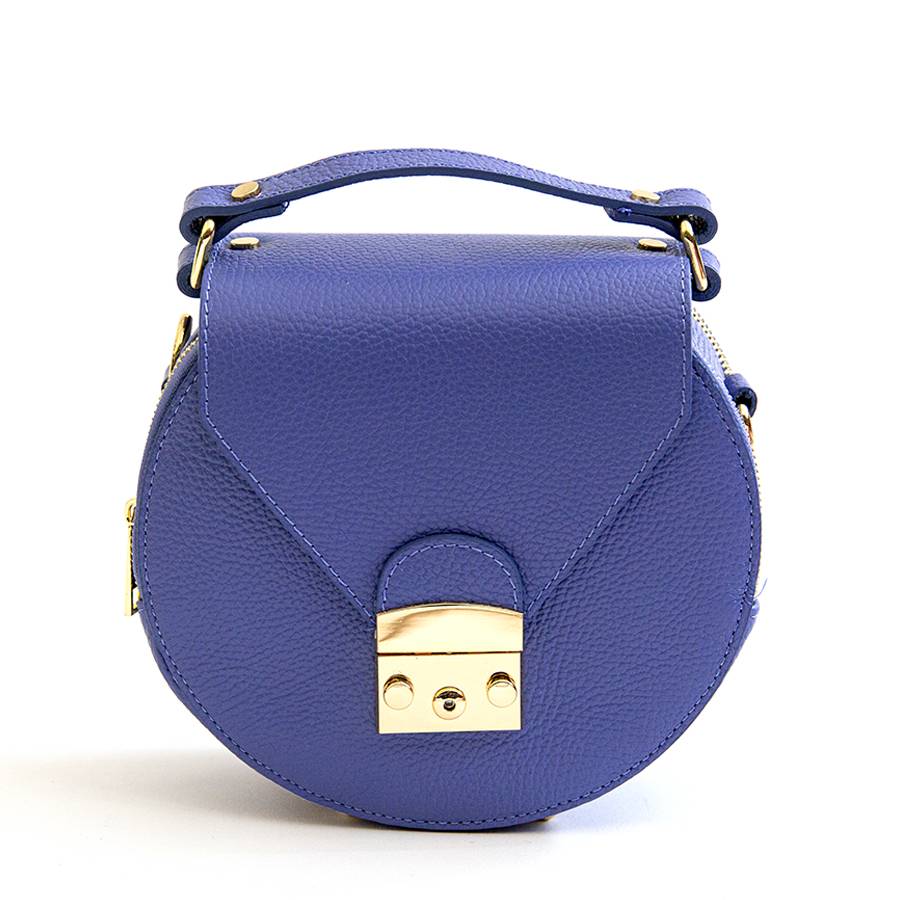 Laura Di Maggio CIRCLE – Borsa tonda in pelle glicine