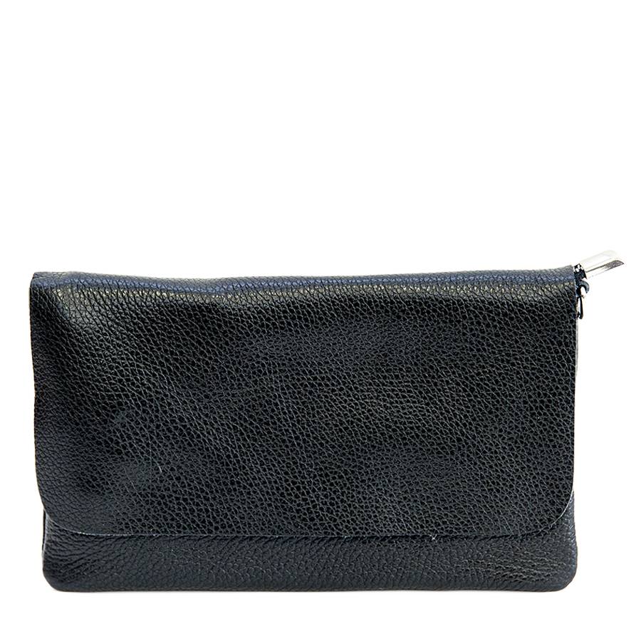 Laura Di Maggio CLAIRE – pochette sottile nera in pelle dollaro