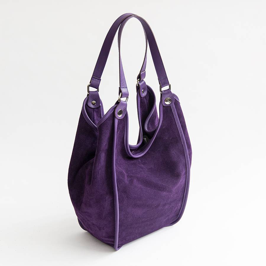 Laura Di Maggio CLEA – Sacca In Camoscio E Pelle Viola