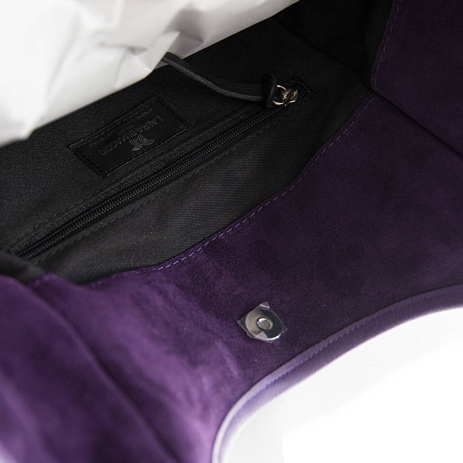 Laura Di Maggio CLEA – Sacca In Camoscio E Pelle Viola