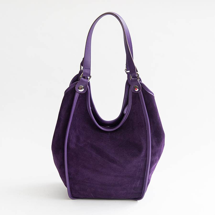 Laura Di Maggio CLEA – Sacca in camoscio e pelle viola