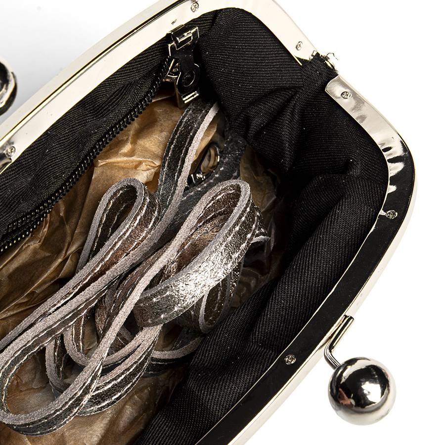 Laura Di Maggio CLUTCH – Borsetta In Pelle Laminata Bronzo