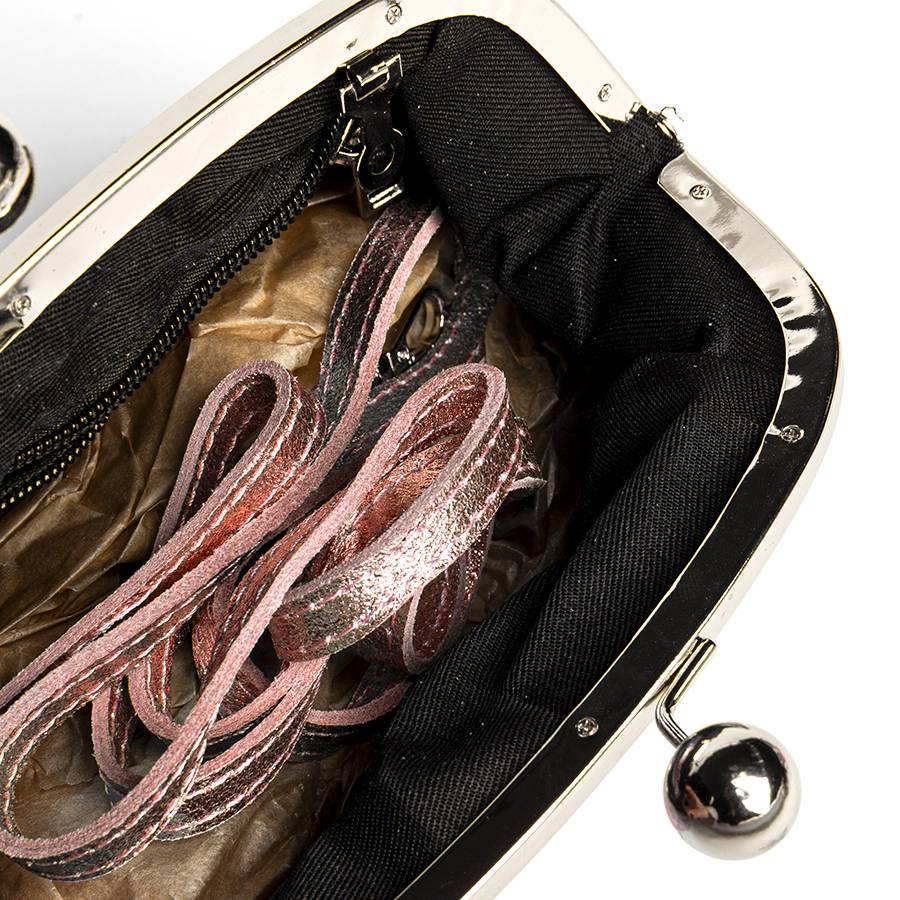 Laura Di Maggio CLUTCH – Borsetta In Pelle Laminata Cipria