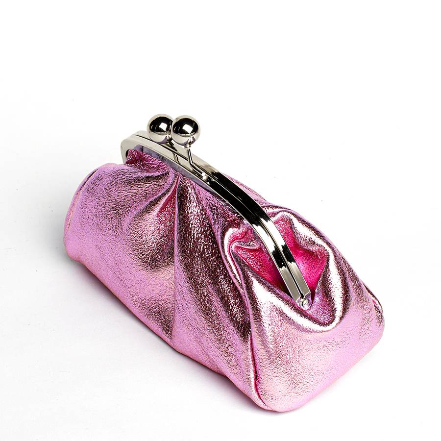 Laura Di Maggio CLUTCH – Borsetta In Pelle Laminata Rosa