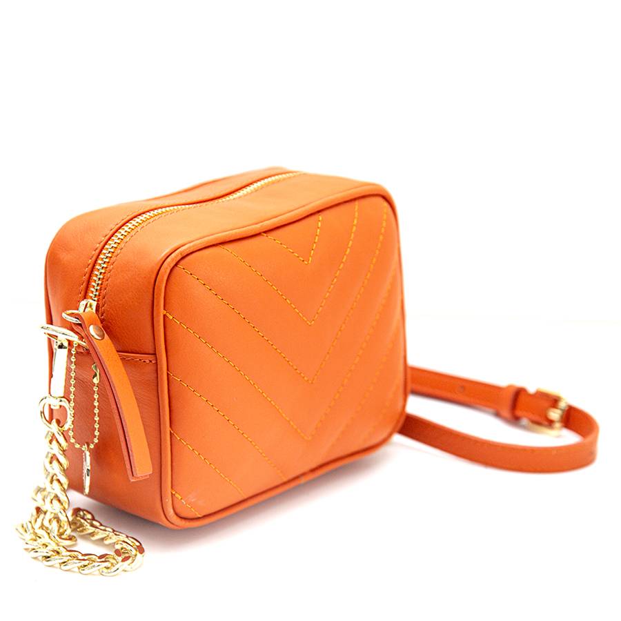 Laura Di Maggio COCCA – Borsa Da Sera In Pelle Soft Trapuntato – Arancione