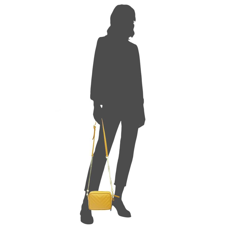 Laura Di Maggio COCCA – Borsa Da Sera In Pelle Soft Trapuntato – Senape