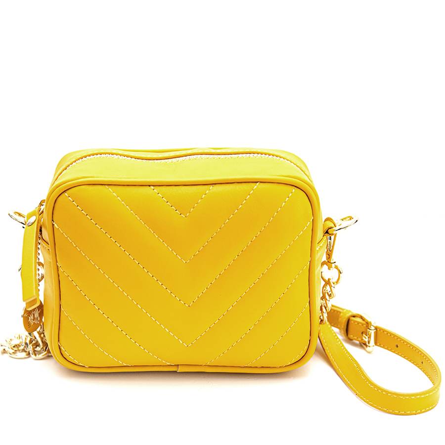 Laura Di Maggio COCCA – Borsa da Sera in Pelle Soft Trapuntato – Senape