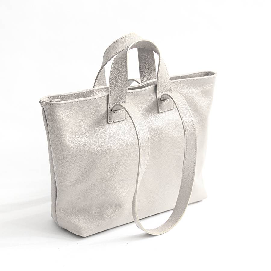 Laura Di Maggio CORA – Shopping Doppio Manico In Pelle Latte