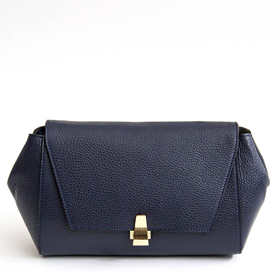 Laura Di Maggio CRETA – baguette con tracolla nastro blu notte