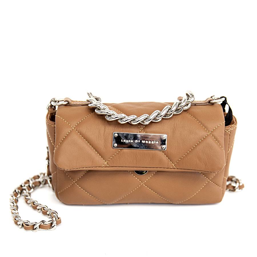 Laura Di Maggio DAISY – borsetta sera trapuntata colore cuoio