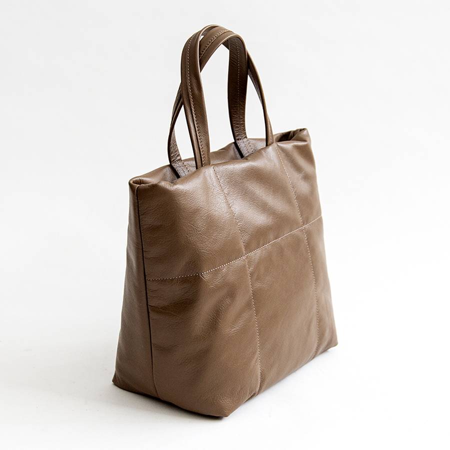 Laura Di Maggio DENISE – Tote Bag In Pelle Nappa Trapuntata Taupe