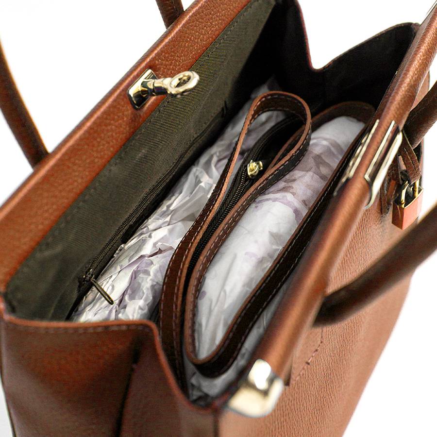 Laura Di Maggio DOCTOR – Bauletto In Pelle Dollaro Cuoio