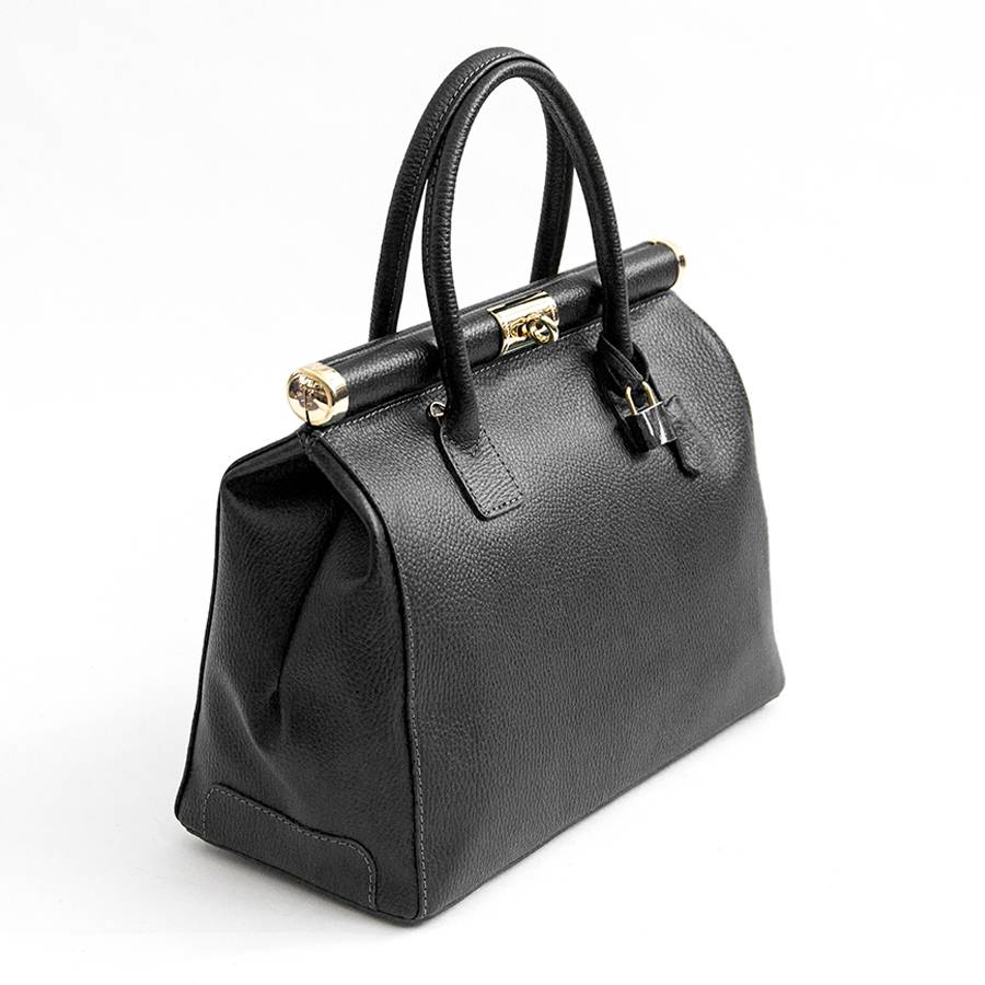 Laura Di Maggio DOCTOR – Bauletto In Pelle Dollaro Nero