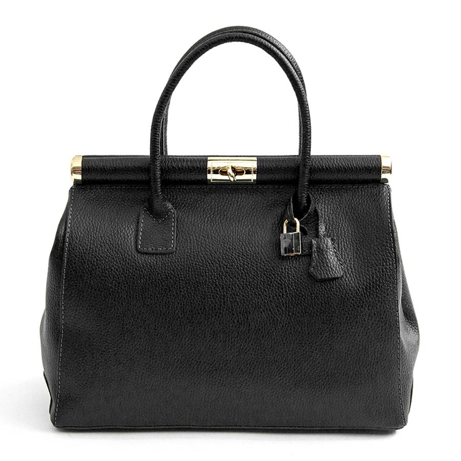 Laura Di Maggio DOCTOR – bauletto in pelle dollaro nero