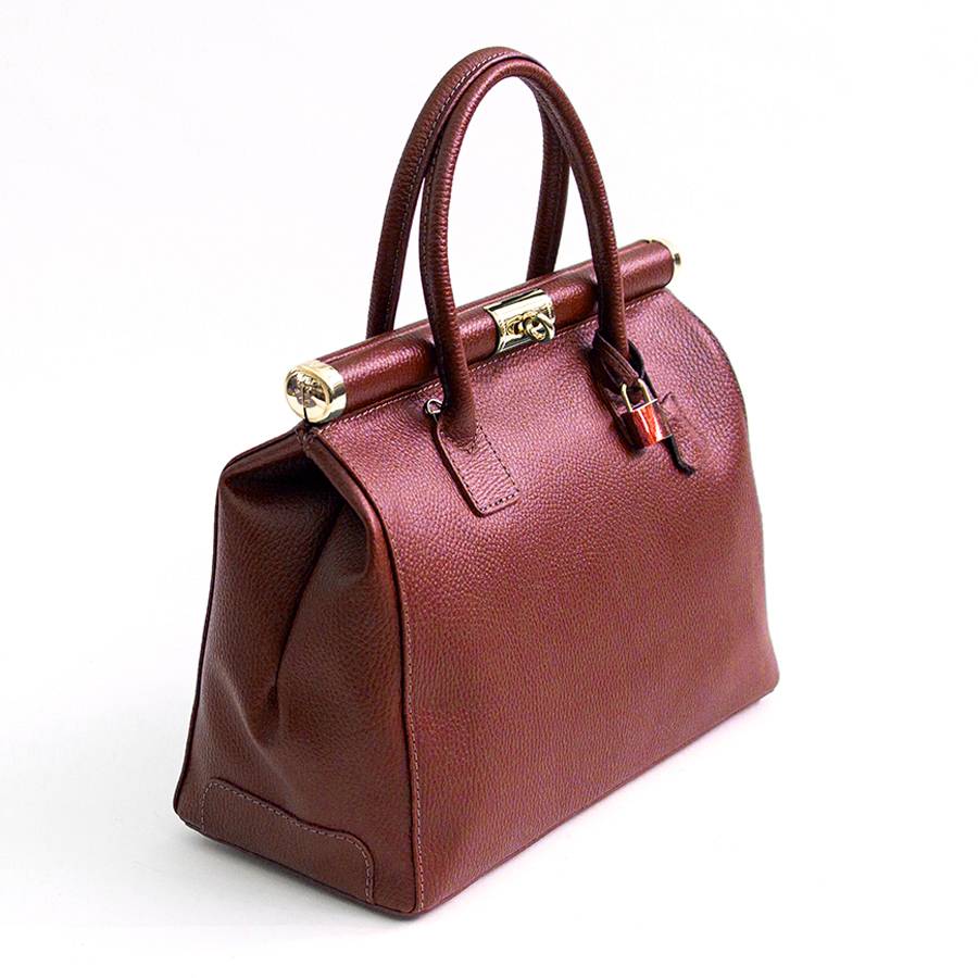 Laura Di Maggio DOCTOR – Bauletto In Pelle Dollaro Rubino