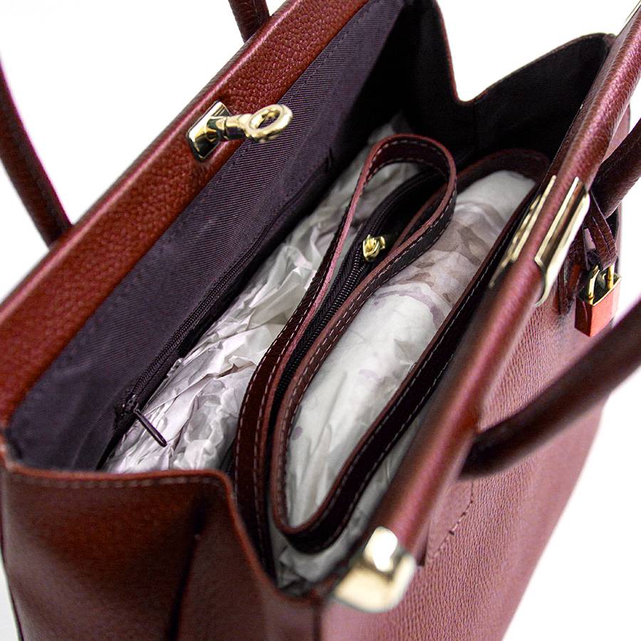 Laura Di Maggio DOCTOR – Bauletto In Pelle Dollaro Rubino