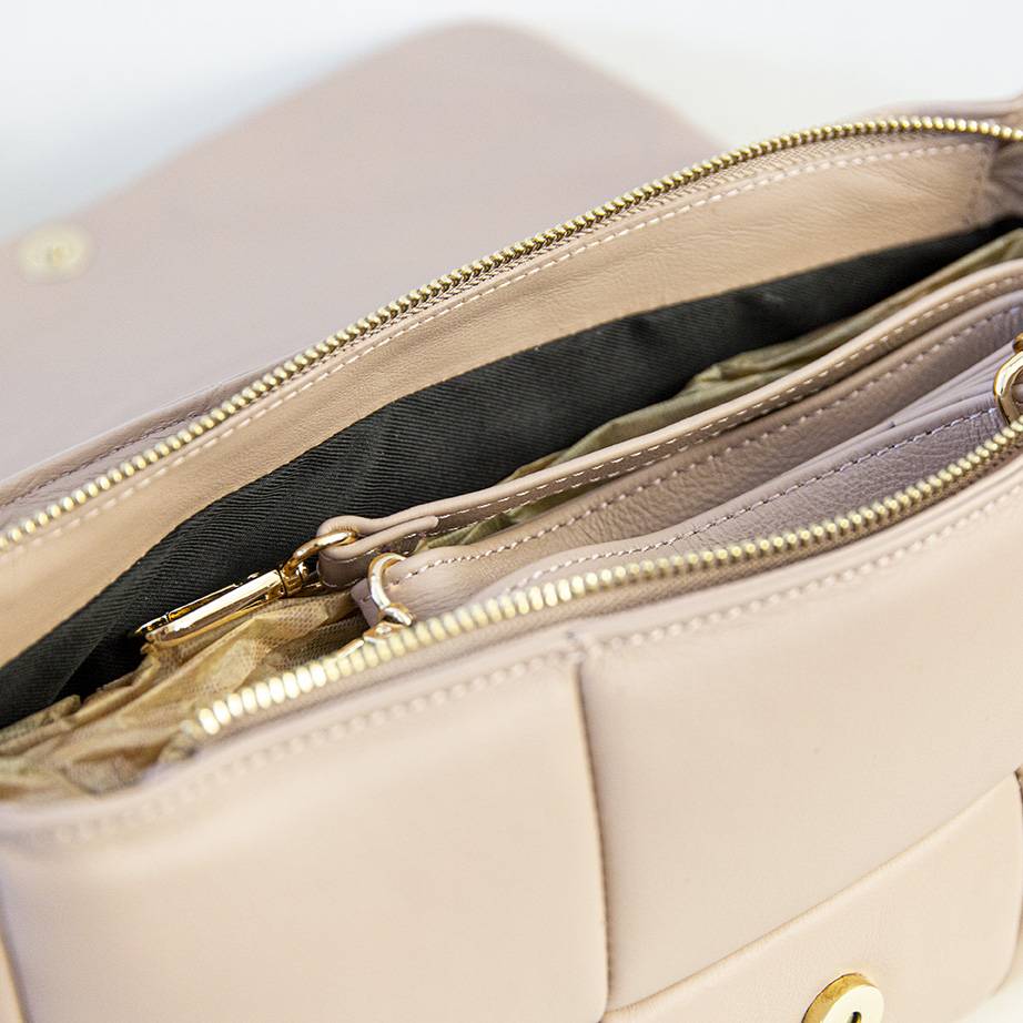 Laura Di Maggio DOLCE – Borsa In Nappa Trapuntata Cipria