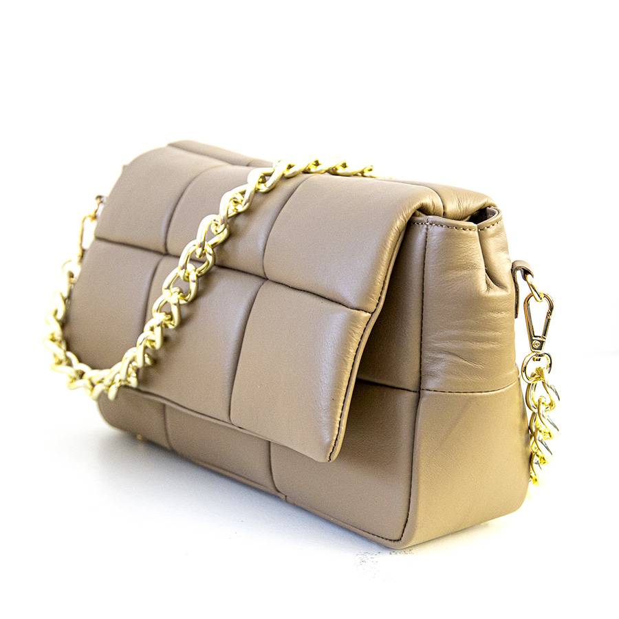 Laura Di Maggio DOLCE – Borsa In Nappa Trapuntata Taupe