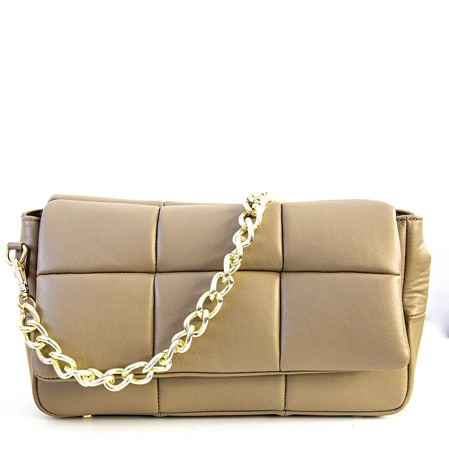 Laura Di Maggio DOLCE – Borsa in nappa trapuntata taupe