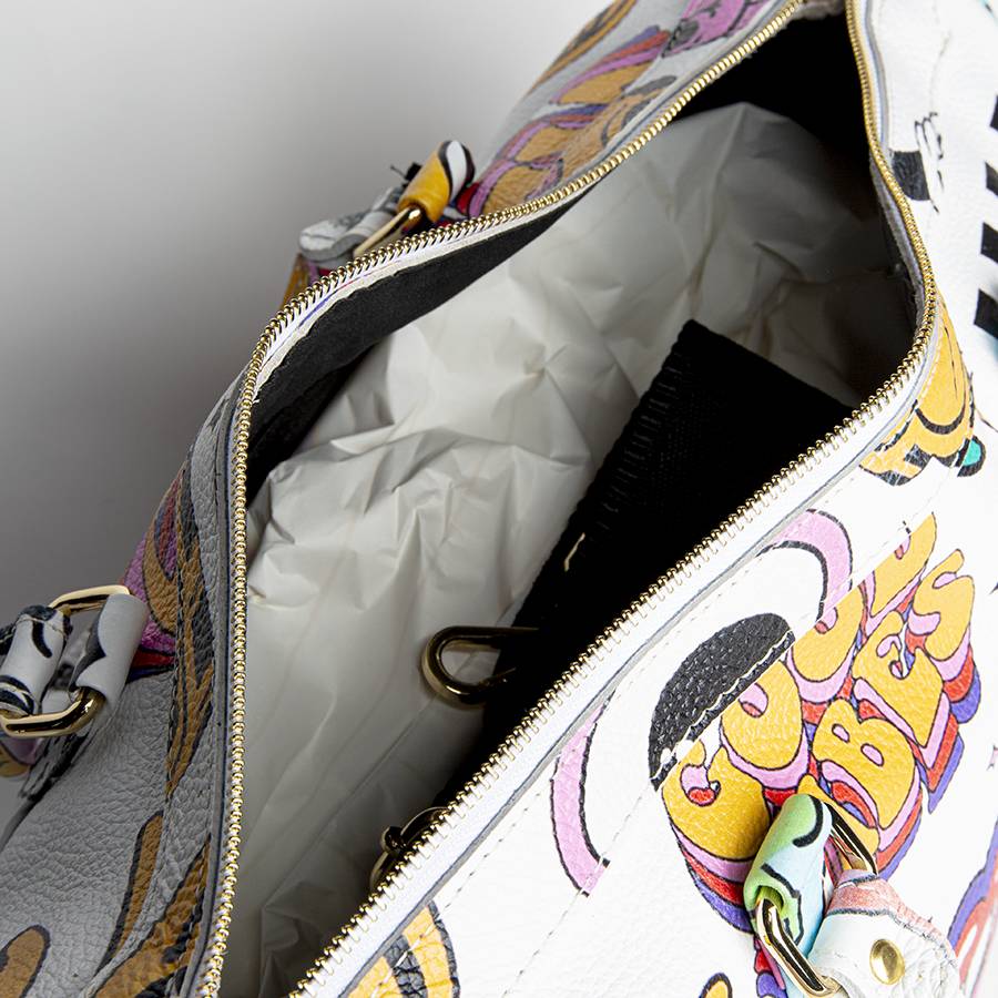 Laura Di Maggio DOODLE TRAVEL – Borsone In Pelle Serigrafata