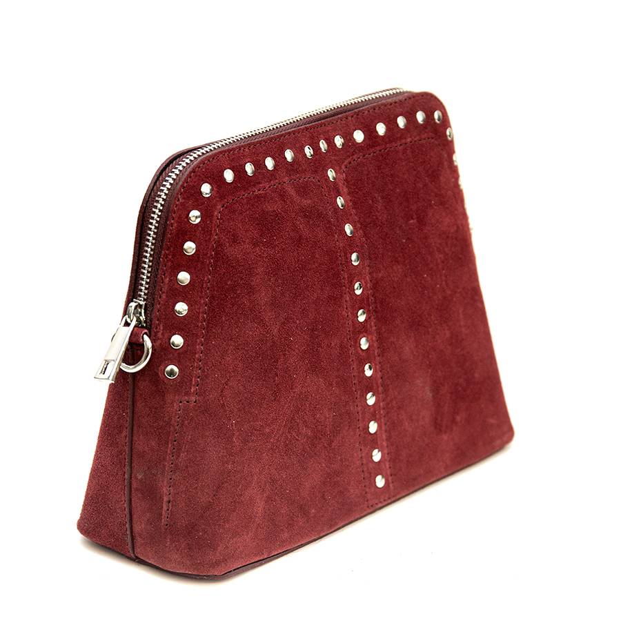 Laura Di Maggio DOROTEA – Borsa In Pelle Da Sera – Camoscio Bordeaux