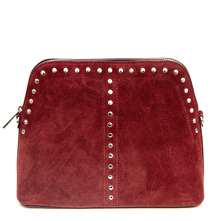 Laura Di Maggio DOROTEA – Borsa in Pelle da Sera – Camoscio Bordeaux