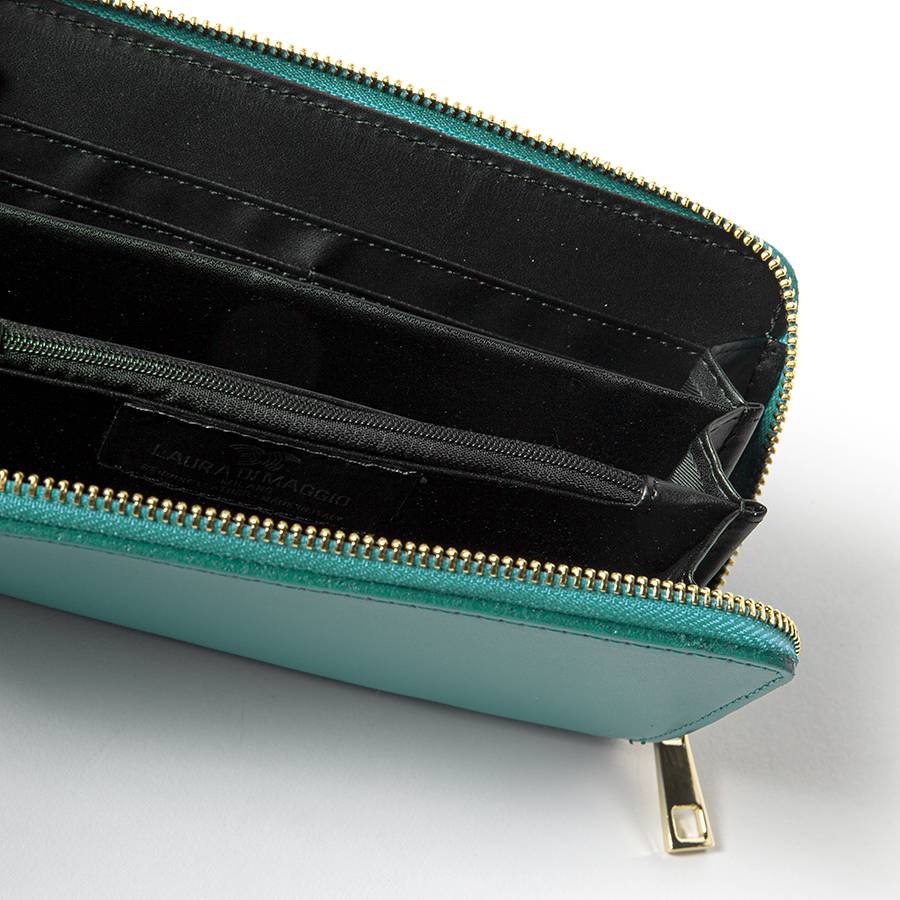 Laura Di Maggio ELEGANT – Portafoglio In Pelle Elegant Turchese