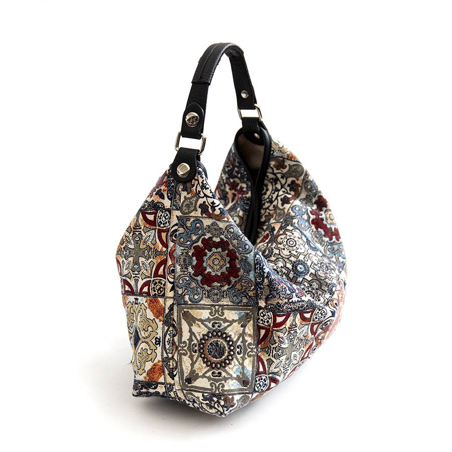 Laura Di Maggio ELSA – Sacca In Pelle E Tessuto Multicolore