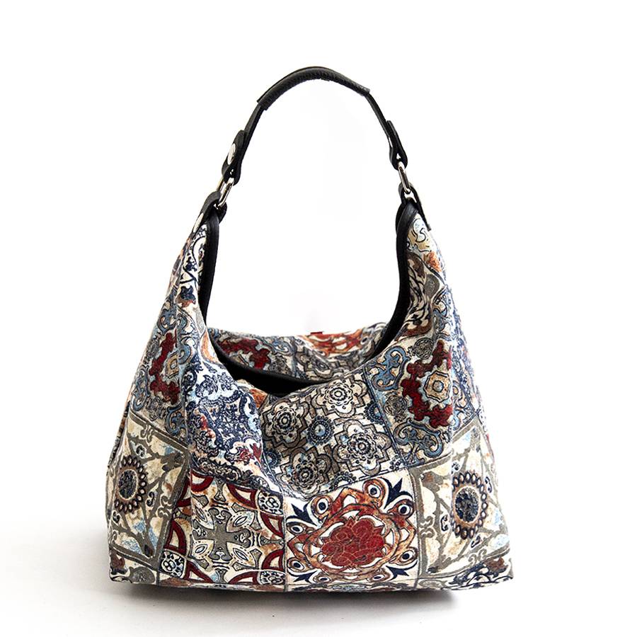 Laura Di Maggio ELSA – Sacca in pelle e tessuto multicolore