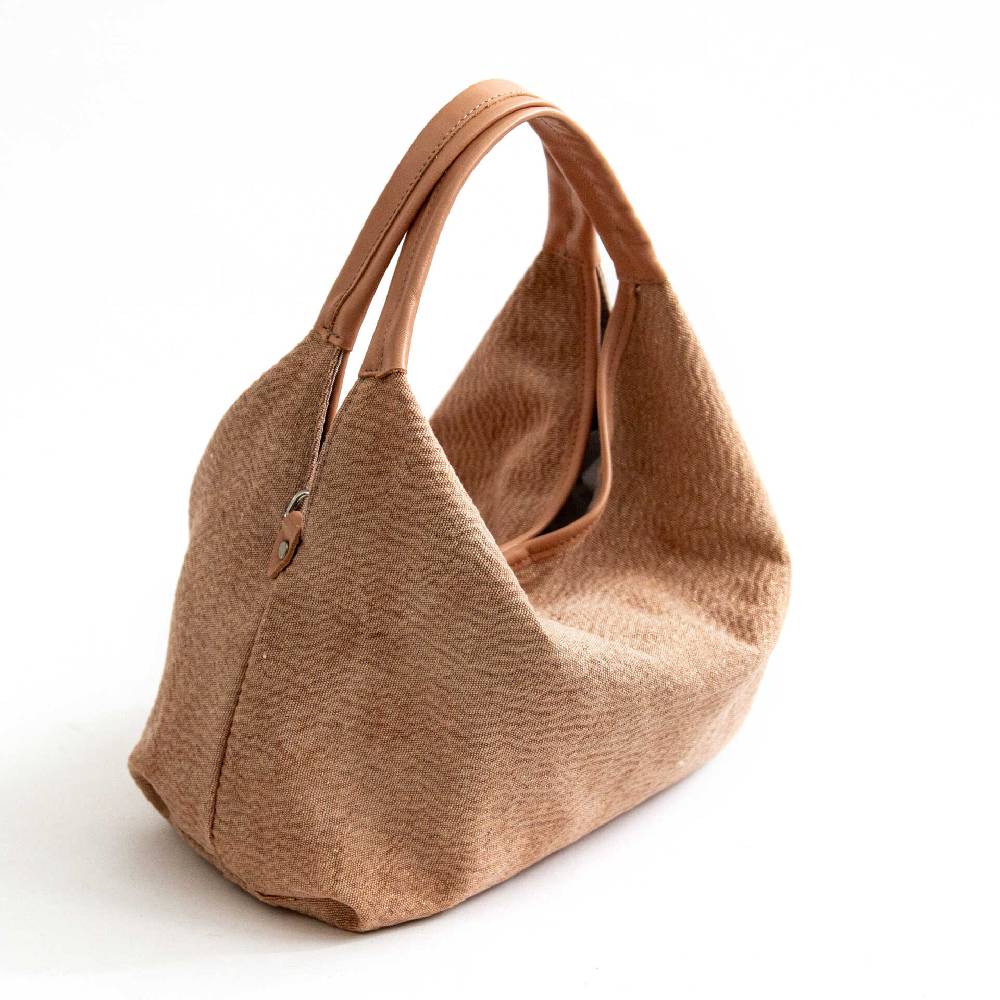 Laura Di Maggio ELSA – Sacca In Pelle E Tessuto Rosa Pesca