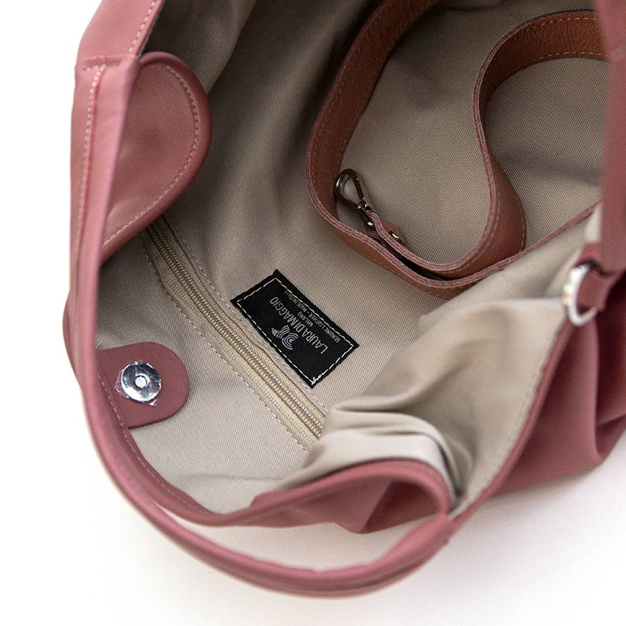 Laura Di Maggio ELSA – Sacca Maxi In Pelle Nappa Rosa Malva