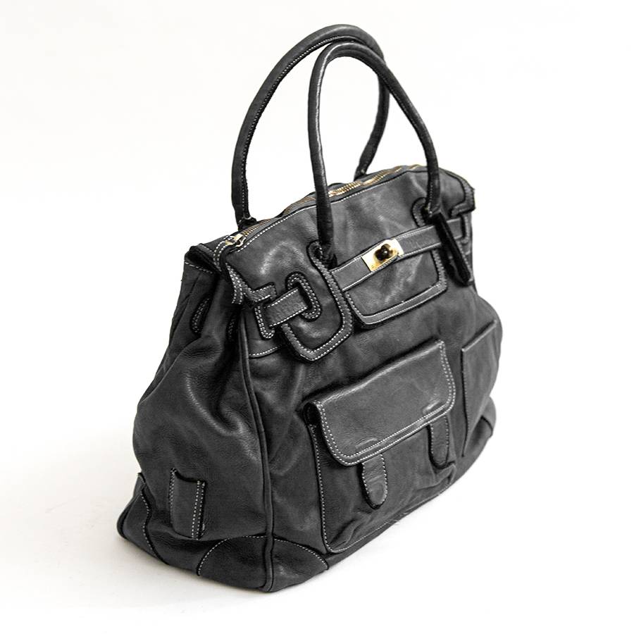 Laura Di Maggio GINEVRA – Borsa In Pelle Slavata Nera