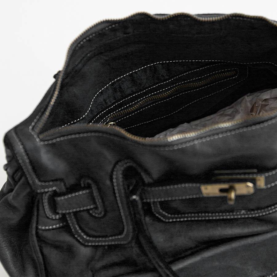 Laura Di Maggio GINEVRA – Borsa In Pelle Slavata Nera