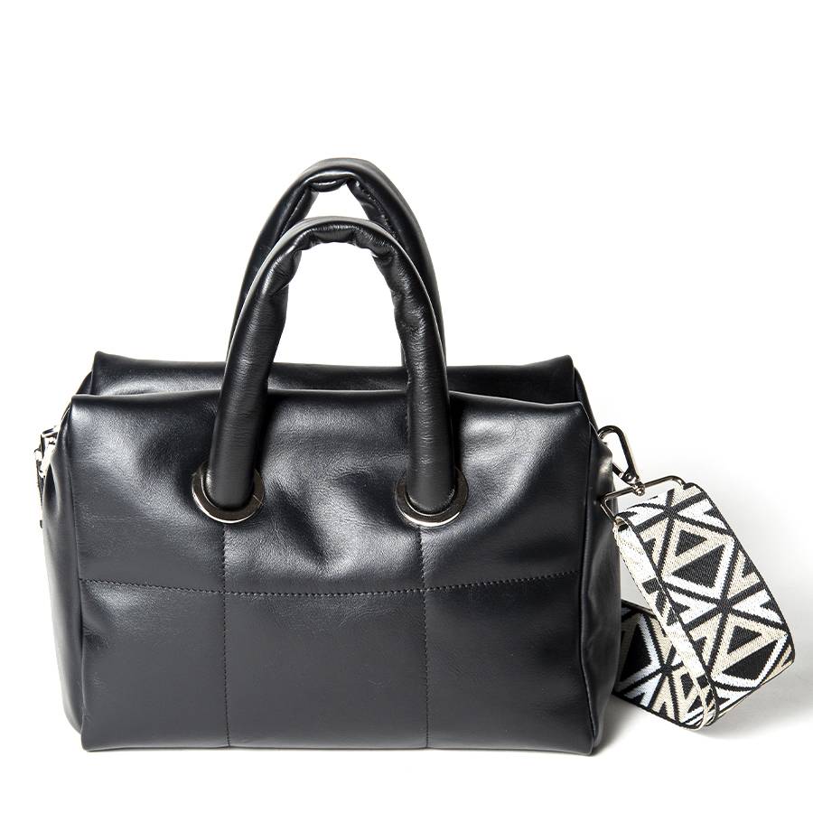 Laura Di Maggio GIOY BIG – Tote bag in nappa trapuntata nera